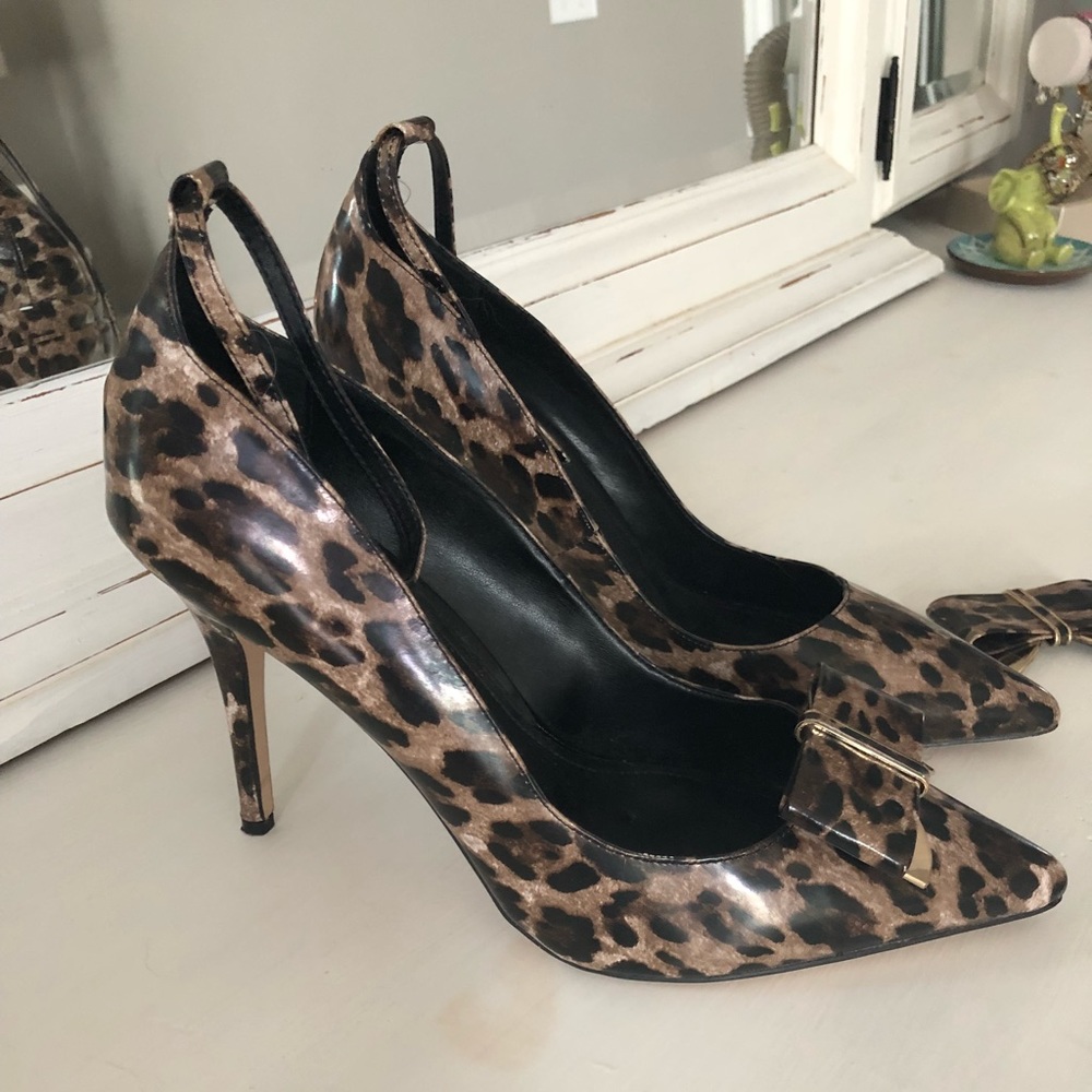 White House Black Market Leopard Heels